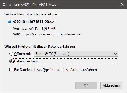 Videoüberwachung Aufnahmen speichern Windows 10 PC