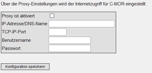 Proxy Konfiguration der Videoüberwachung C-MOR